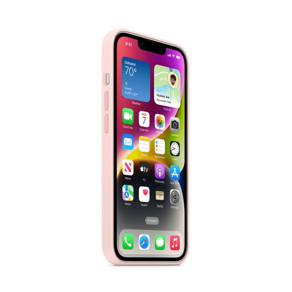 NWT, Apple iPhone 13 Pro Silicone Case with MagSafe - Chalk Pink / Light Pink - Picture 3 of 11